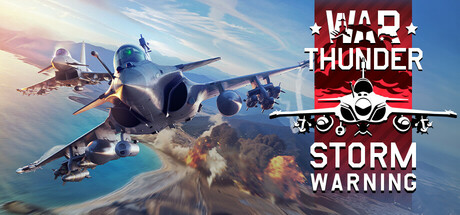 War Thunder official Steam store header key art featuring aircraft and tanks